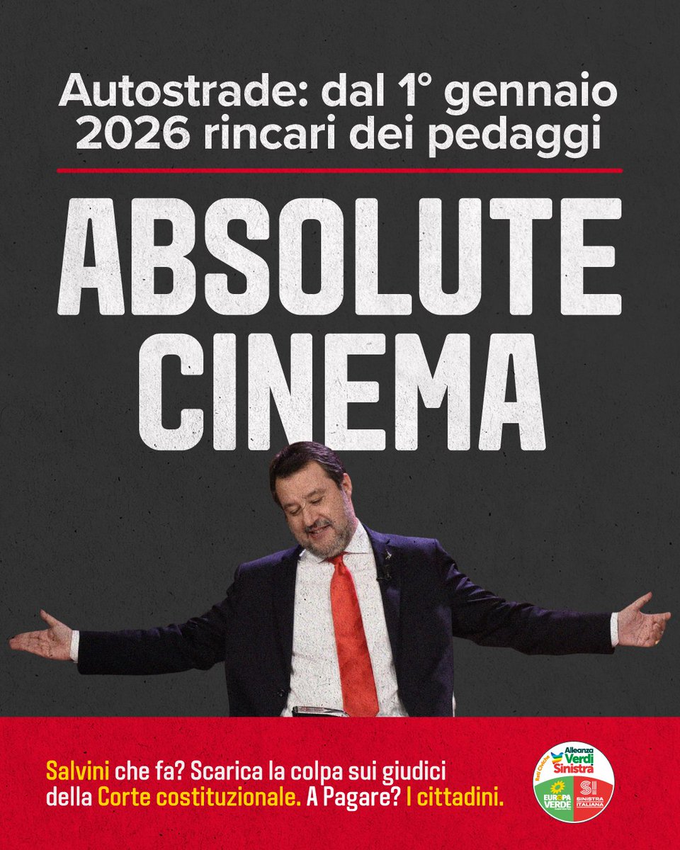 La Lega scarica la responsabilità dell’aumento dei #pedaggi autostradali sulla Consulta, pur di non ammettere che il ministro dei Trasporti Matteo #Salvini, atto dopo atto, sta collezionando solo fallimenti.

 L’inadeguatezza di questo ministro sembra non contare nulla per il