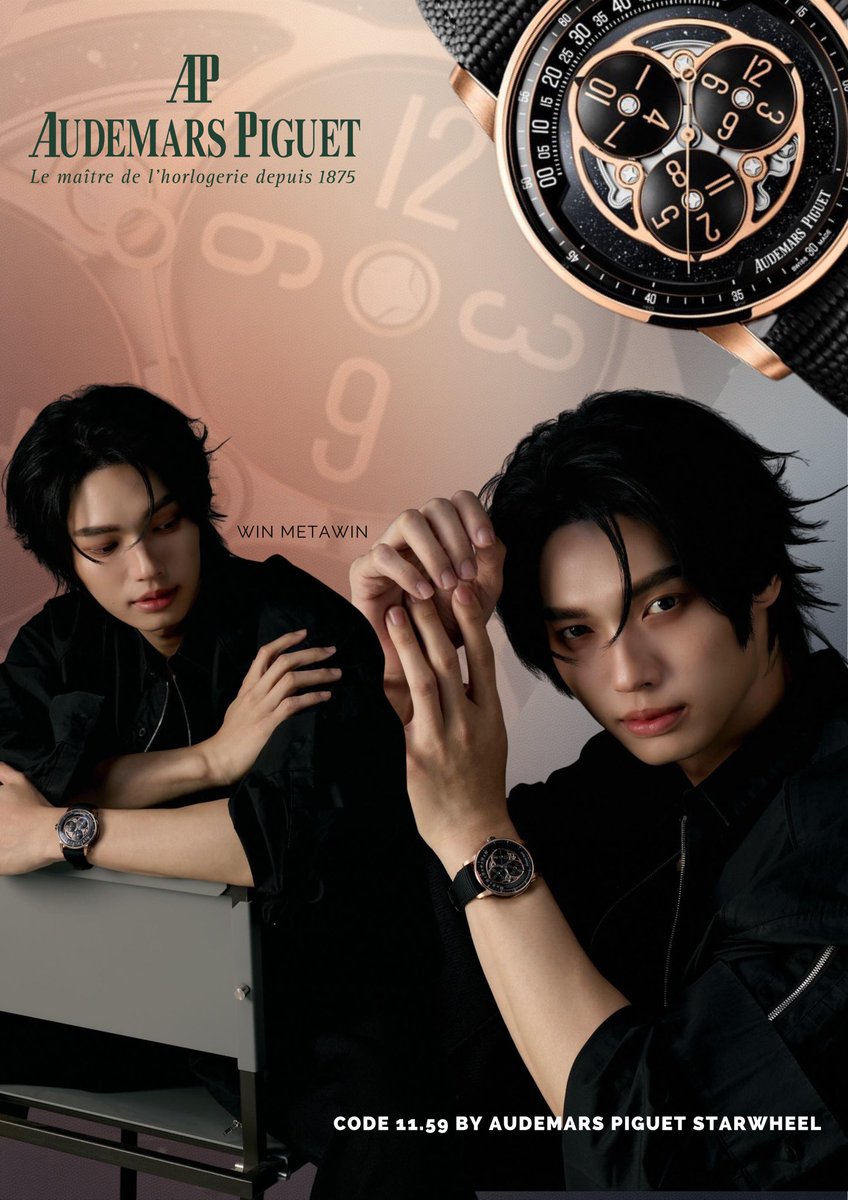 StreamForWinTH's tweet image. Win Metawin @winmetawin Wear a Code 11.59 by Audemars Piguet Starwheel @AudemarsPiguet 

#Code1159
#AudemarsPiguet
#AudemarsPiguetxWin
#winmetawin