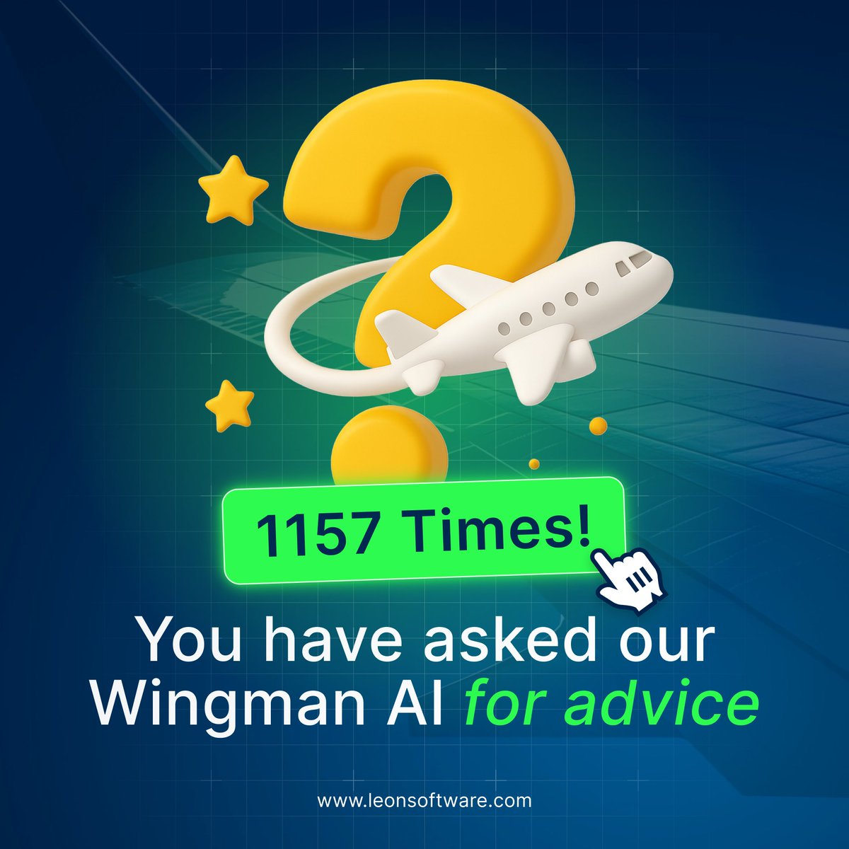 LeonSoftware's tweet image. We’ve just introduced it.

We’re still expanding its capabilities – but you’re already using Wingman AI, and the numbers are growing every day.

AI features are here to boost your work, help you navigate audits faster, and protect your time.🚀

#LeonSoftware #Aviation #BizAv #AI