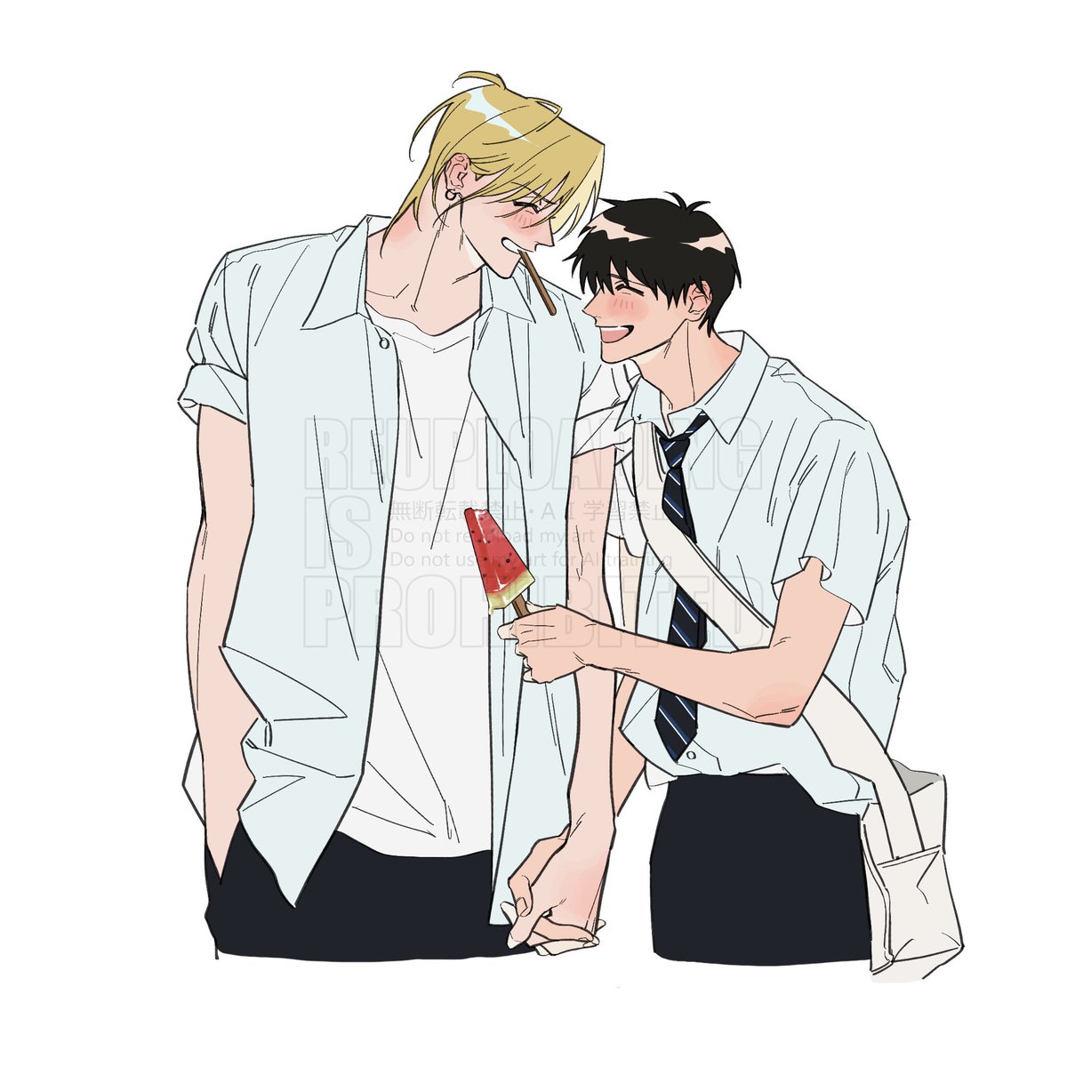 _nemodesu_'s tweet image. 2025は学パロの年でした🐱🐰