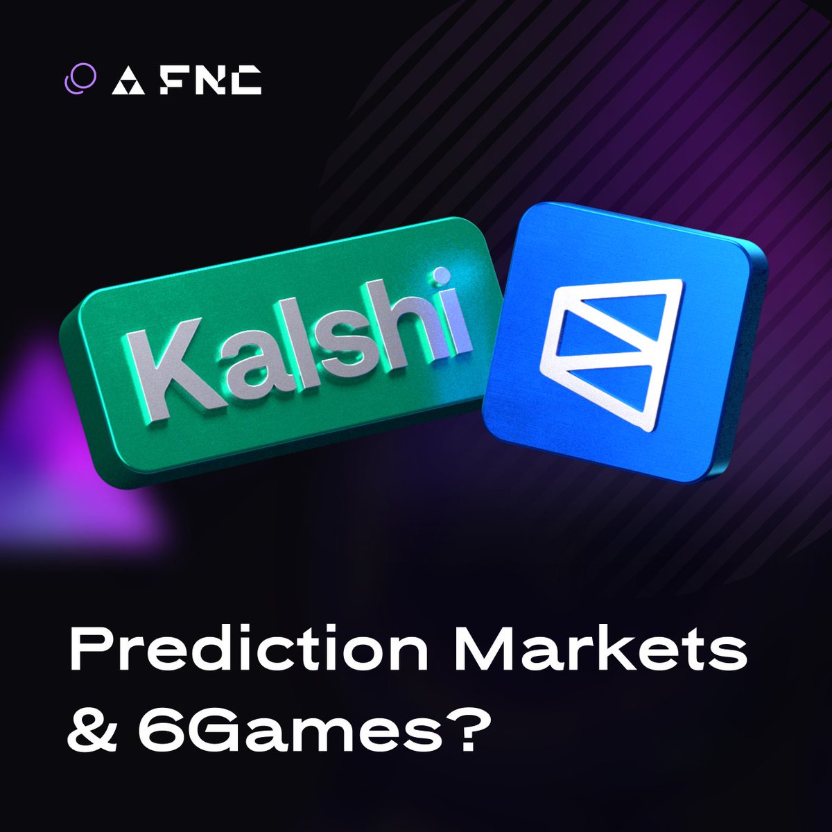 FNC_Network's tweet photo. 🔮 One of the strongest narratives heading into 2025 is prediction markets.
They’re changing how people think about forecasts, probabilities, and decision-making – far beyond simple bets.

We’re curious how this resonates with you.

Tell us:
⏺ How do you feel about prediction markets in general?
⏺ Would you like to see similar mechanics or selected elements inside 6Games?
⏺ A full prediction-style format, or just parts of it?

Curious to hear what you think 👀