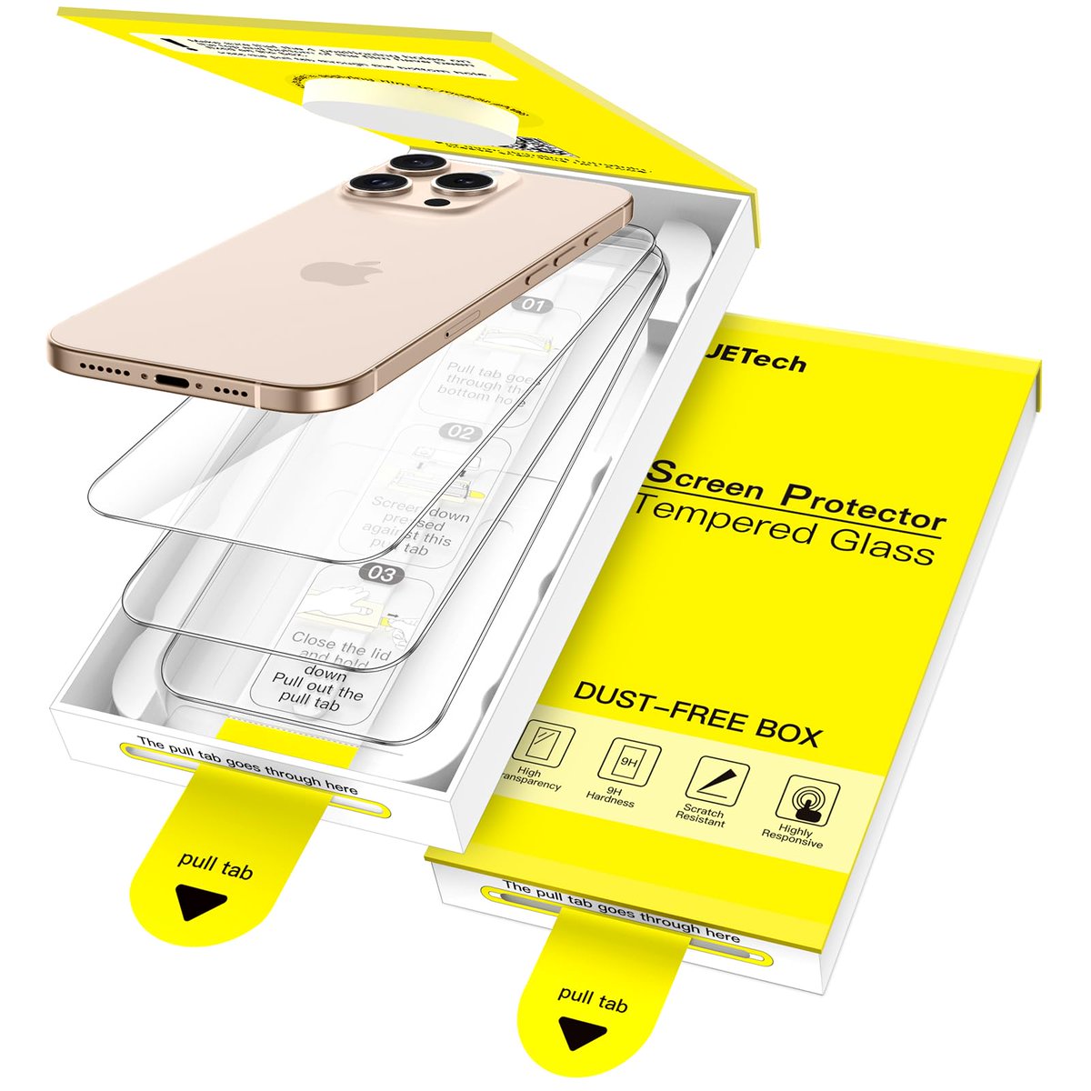 JETech_US's tweet image. 🚀 No-Fuss Screen Protector Install!
JETech’s protector: snap phone, pull tab, done. Bubble-free, 9H tough, dust-free box.
Shop now: amzn.to/4aVAYNR
#ScreenProtector #EasyInstall #TechAccessory