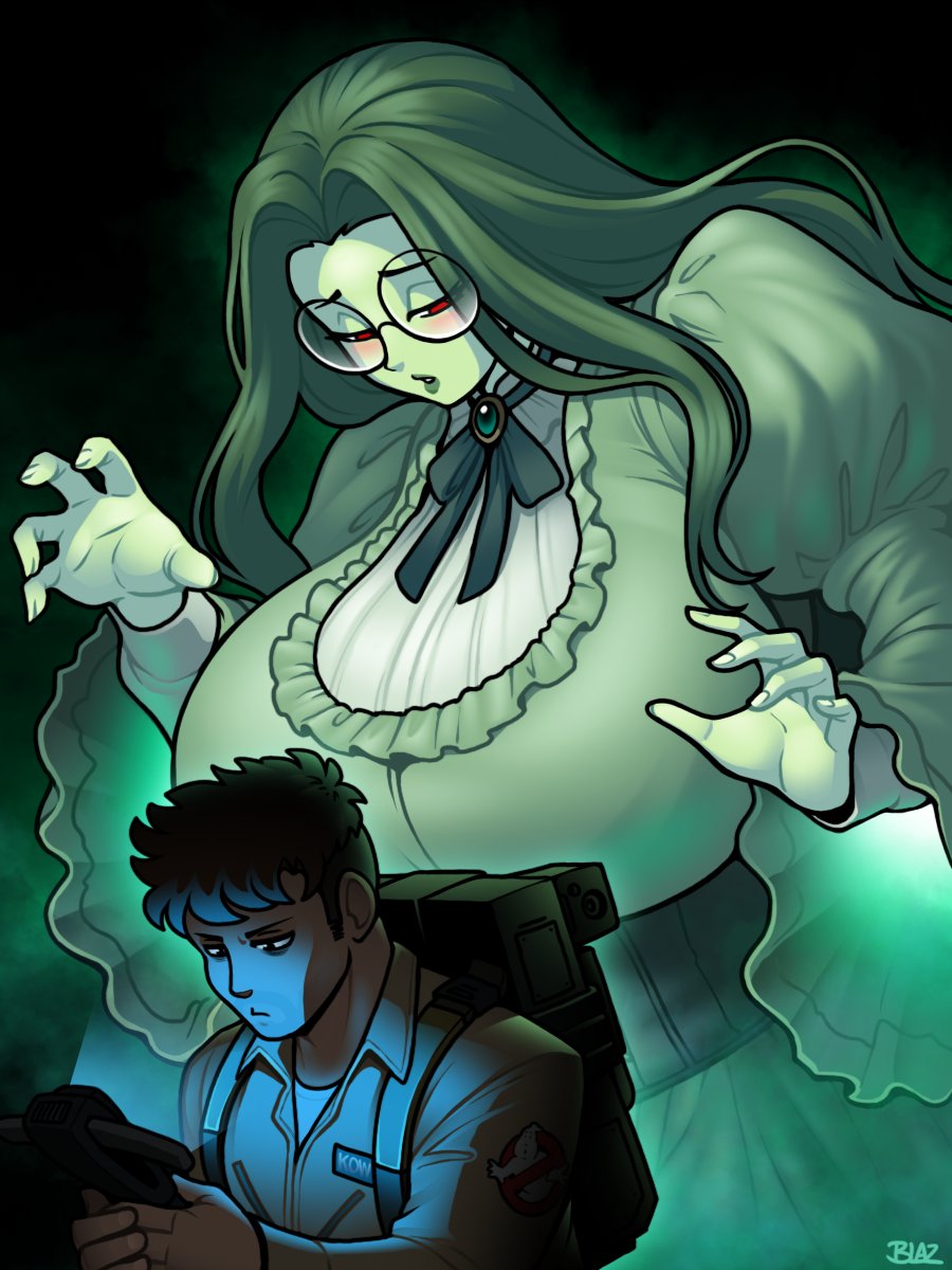 Blazbaros's tweet image. Commission - "Irene" #Monstergirl #Ghost #Ghostbusters