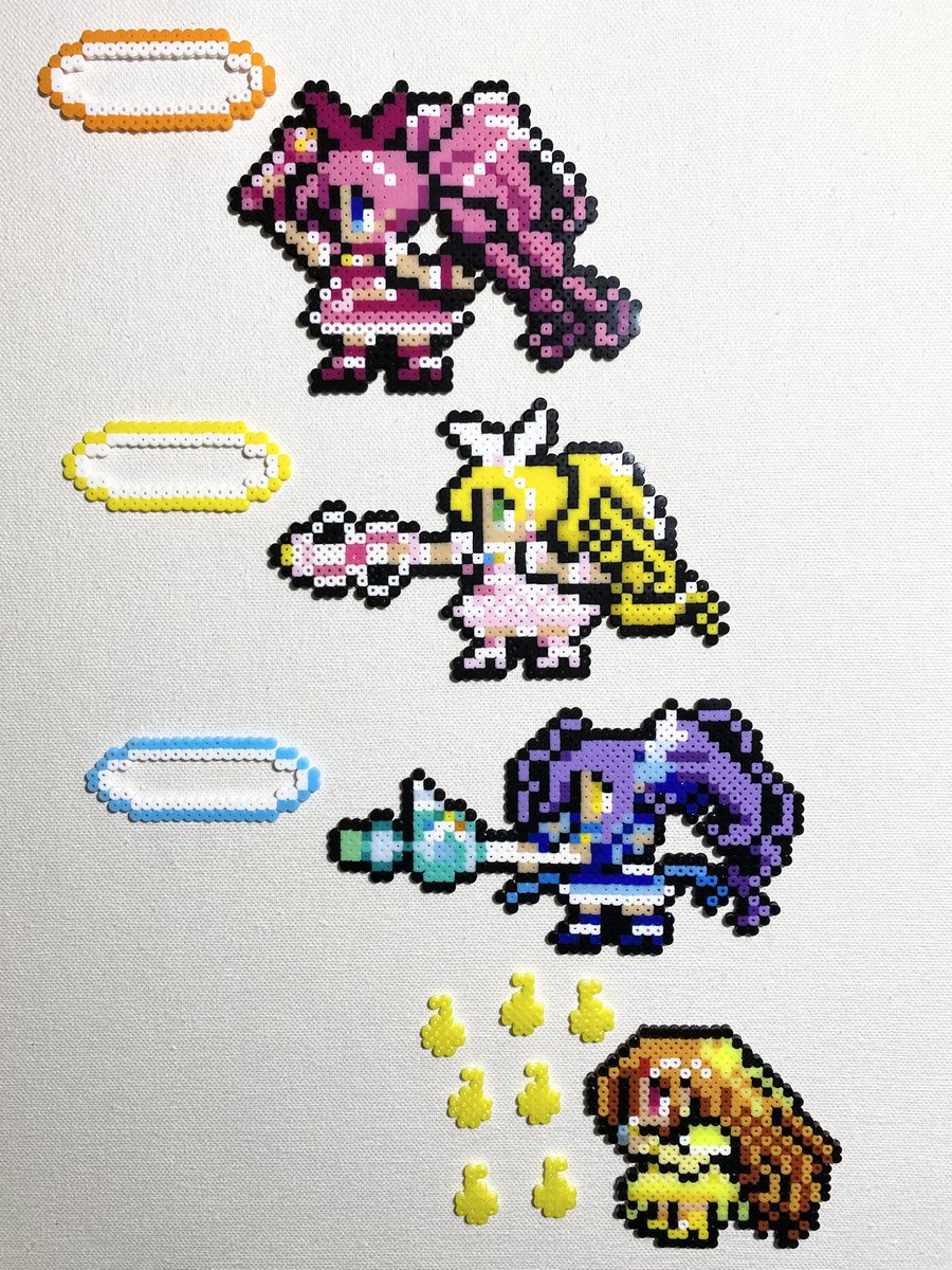 FFドット風スイートプリキュア♪

アイロンビーズ版公開！
必殺技再現ドット全員揃いました！！