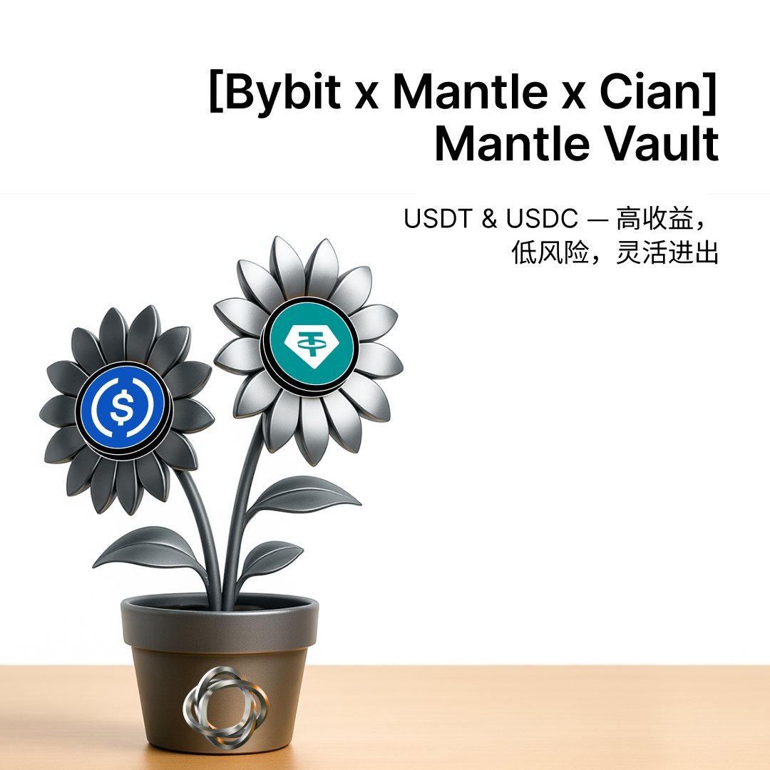 🔥 [Bybit x Mantle x Cian] Mantle Vault 重磅上线：稳定币链上收益策略，稳守收益，灵活拓展🔗 前往Mantle  Vault 赚币：https://t.co/shdbtGVuzi #Cryptoark #Bybit