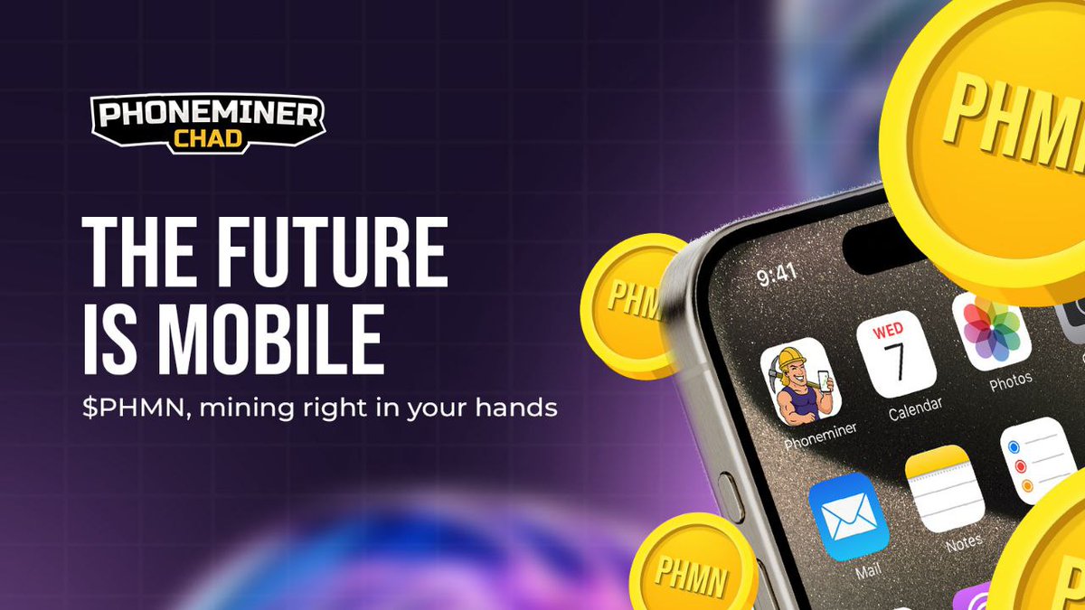 PhoneminerChad's tweet photo. Crypto shouldn’t stay locked behind computers and costly setups.
PhoneMiner Chad is making the future of mining fit right in your hand. Easy. Fast. Rewarding. Wherever you are.
#PhoneMinerChad #PHMN #MobileMining https://t.co/l4iL1WFZHU
