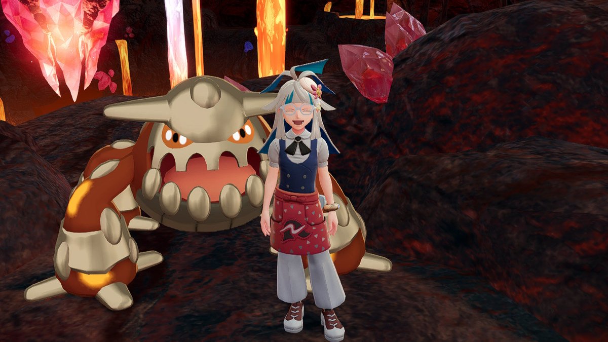ポケモンZA、主人公のコーデの変換。グラードン捕まえに行ったとき