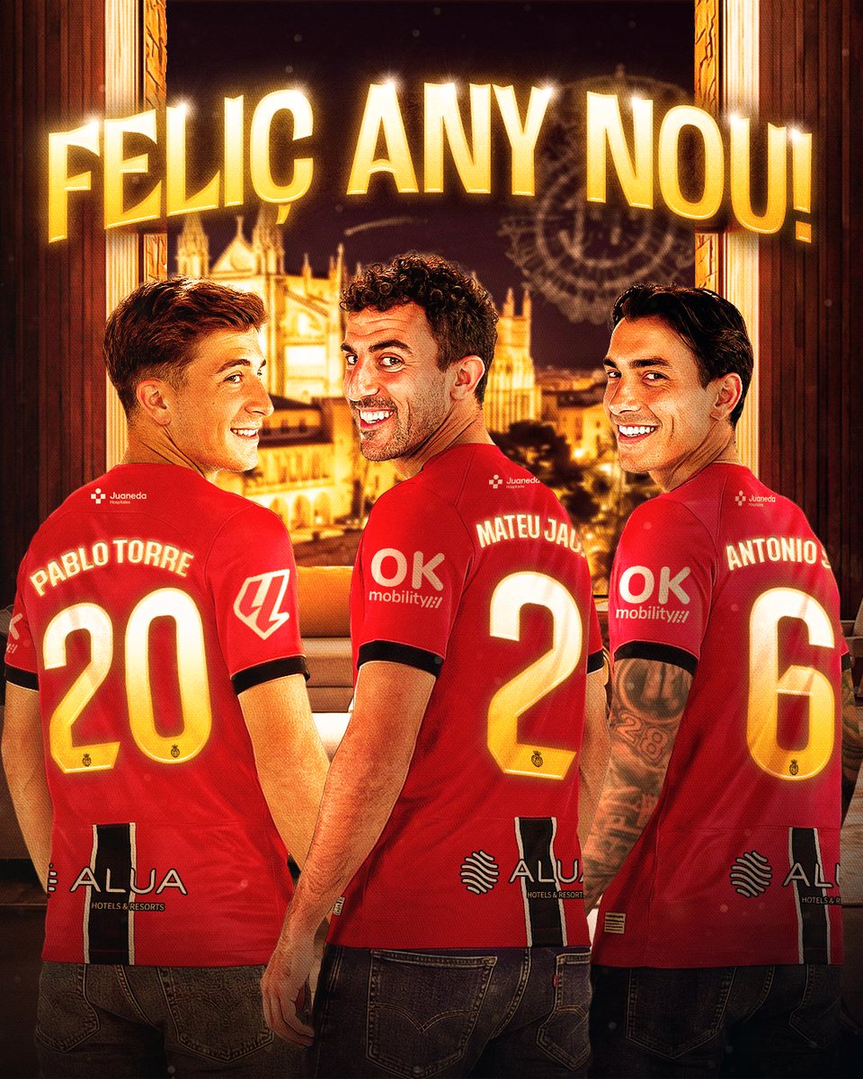 RCD_Mallorca's tweet image. 🎉 FELIÇ 𝟐𝟎𝟐𝟔, MALLORQUINISTES ❤️🖤