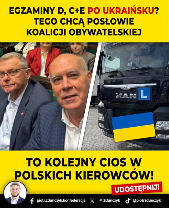 Polskie prawo jazdy powinno być zdawane po polsku. 
Dla chcących zdawać po ukraińsku: egzamin na Ukrainie.