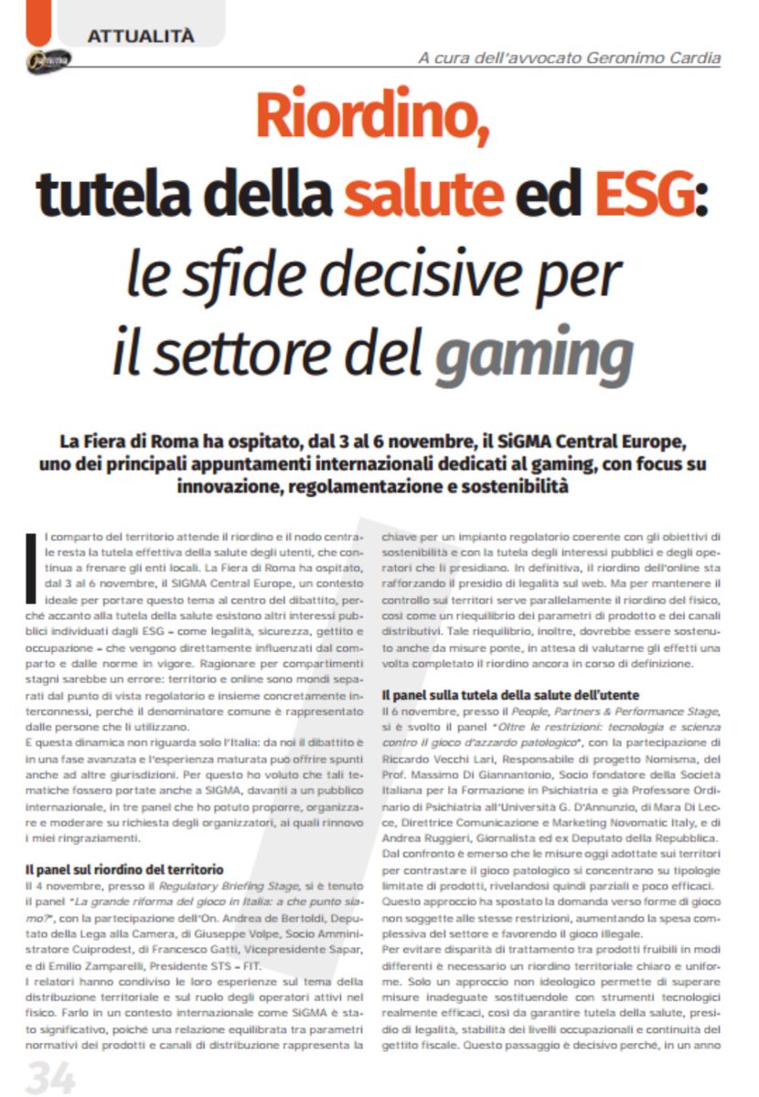 ACADI_it's tweet photo. “Riordino, Tutela della salute ed ESG", questo il titolo dell’articolo a firma @Geronimo_Cardia pubblicato su @Jammasrl . 

https://t.co/S6OowLqySs https://t.co/OTvvsPOuMh
