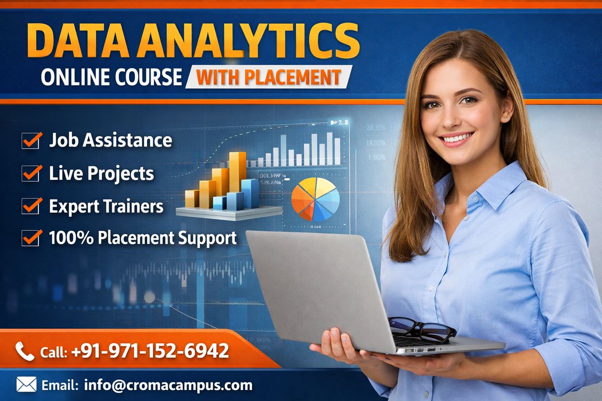 cromacampusit's tweet photo. Perfect Platform to learn Data Analyst Training in Delhi
๐
๐จ๐ซ ๐
๐ซ๐๐ ๐๐จ๐ง๐ฌ๐ฎ๐ฅ๐ญ๐๐ญ๐ข๐จ๐ง: ๐๐๐ฅ๐ฅ/๐๐ก๐๐ญ๐ฌ๐๐ฉ๐ฉ: +91-9711526942
#Data #Analysis #Course #DataAnalysis #DataAnalysisCourse #DataAnalysisTraining #DataAnalysisOnlineCourse
https://t.co/Y4kA5hKaB4 https://t.co/NXcCT5ryPW