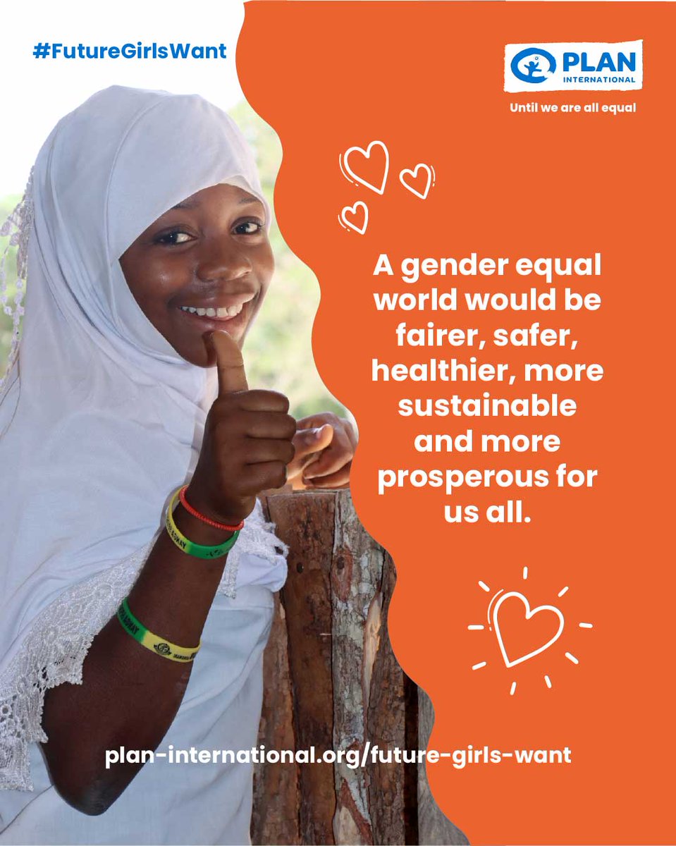 Reminder: Girls’ rights are universal - regardless of where a girl is born or lives, she should be safe, free from abuse, and be able to fully realise her rights.

#GenderEquality