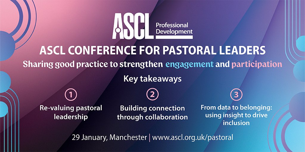 ASCL_UK's tweet image. Join us in Manchester next month when we'll be inviting leaders to examine how strong #pastoral leadership underpins a thriving, connected and successful school community. 

Full details at ascl.org.uk/pastoral

Many thanks to event sponsor @humanutopia

#ASCLPastoral #SEND