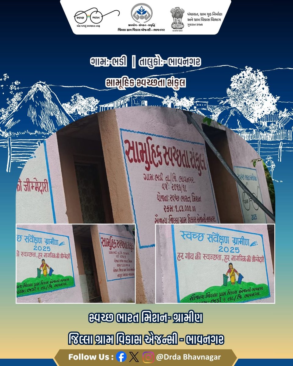 #CRD_Gujarat
#SBMR_Gujarat
#SwachhGaon_SwasthGaon
#HarGharSwachhta
<a href="/SwachhBharatGov/">Swachh Bharat Urban</a>
<a href="/swachhbharat/">Swachh Bharat Mission - Grameen</a>
 <a href="/crdgujarat1/">Commissionerate of Rural Development,Gujarat</a> 
સ્વચ્છ ભારત મિશન- ગ્રામીણ