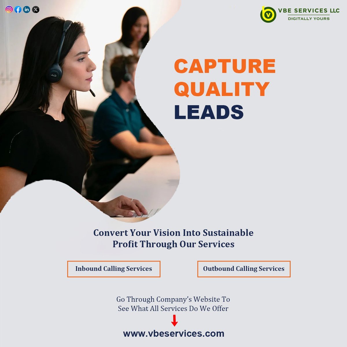 Vbeservice's tweet photo. Capture high-quality leads and turn conversations into conversions with expert calling solutions.

Grow your sales today https://t.co/axsyS3aA0E

#LeadGeneration #QualityLeads #InboundCalling #OutboundCalling #CallCenterServices #SalesSupport #BusinessGrowth #B2BServices https://t.co/VAxQn9RSbk