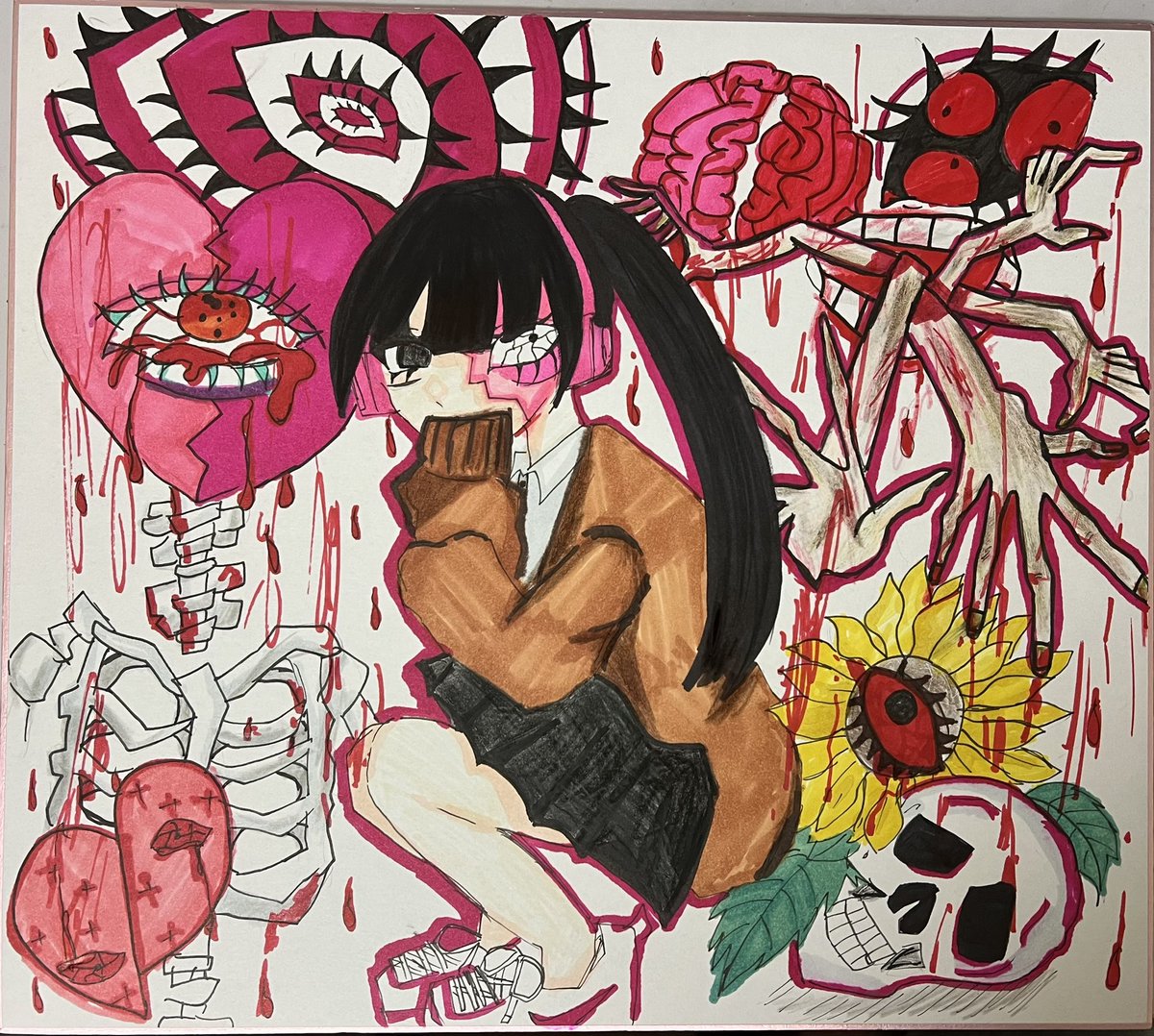 メルカリで販売したら買ってくれる方いますか🥹🥹 #イラスト