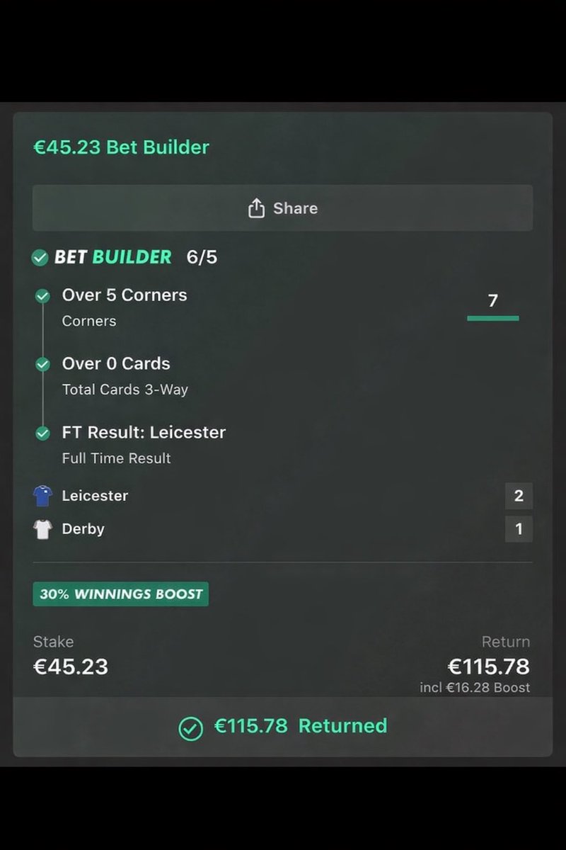 StakeToSummit's tweet photo. 💥BOOM!!!!!💥 

Winner last night in Leicester v Derby ⚽️ 

Step 2 of the ladder challenge is now complete ✅ 

We recommend banking €20 and will roll €95.78 onto Bet 3 💰 

4 more steps to the summit 📈 

Get following to join in on the fun 🔥🔥

Bet 3 coming later today 👀

#StakeToSummit #LadderChallenge #Football #Championship #EPL #Tips