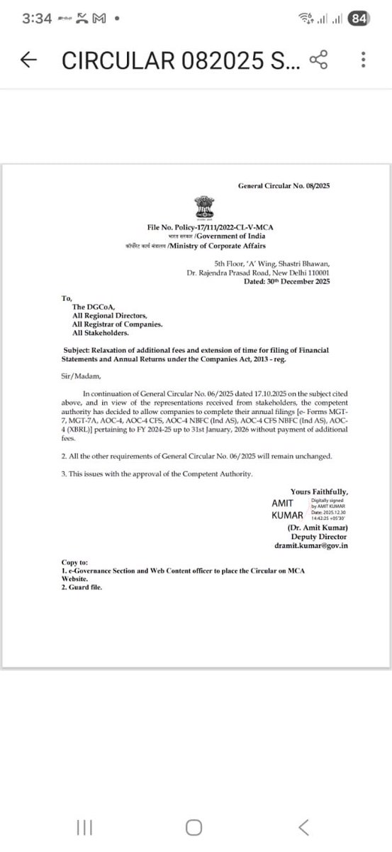 akshayjainca's tweet photo. Mca extends due date for filing to 31st jan 2026  for AOC-4 and MGT-7

#rocfilinf #annualfilingdateextension https://t.co/4Ue7M4x4Gy