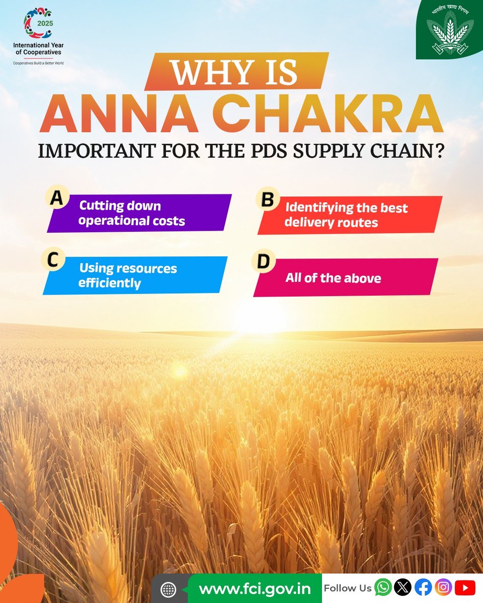 Can you guess why PDS Supply Chain Optimization is crucial?

Select the correct option!

#AnnaChakra #techtransformation #India