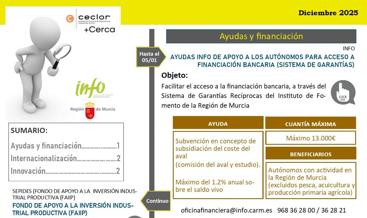 Ya está disponible el nuevo boletín en nuestra sección Ceclor + Cerca. Mantente al día de las ayudas y las convocatorias para la internacionalización y la innovación de tu empresa.
 ceclor.net/ceclor-cerca/