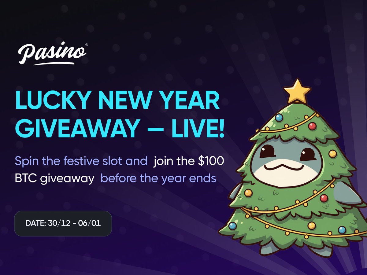 🎆🍀 LUCKY NEW YEAR GIVEAWAY IS LIVE! 🍀🎆

New year, new luck — and a fresh $100 BTC Giveaway to close the year right 🔥

Play Lucky New Year, our festive slot 👇
pasino.com/extra-slot/2344

💰 Prize: $100 in $BTC
📅 Date: 30/12 - 06/01 

🧠 How to join:
• LEVEL 5+
• $50 in bets