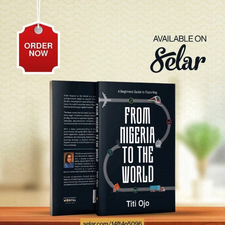 Why This Book Belongs on Your 2026 “Must-Haves” List as an Entrepreneur

This isn’t a book you read for inspiration alone.
It’s a book you keep close for direction.

📘 From Nigeria to the World – A Beginner’s Guide to Exporting
📌 Pre-order now on Selar: selar.com/14ft4n5096