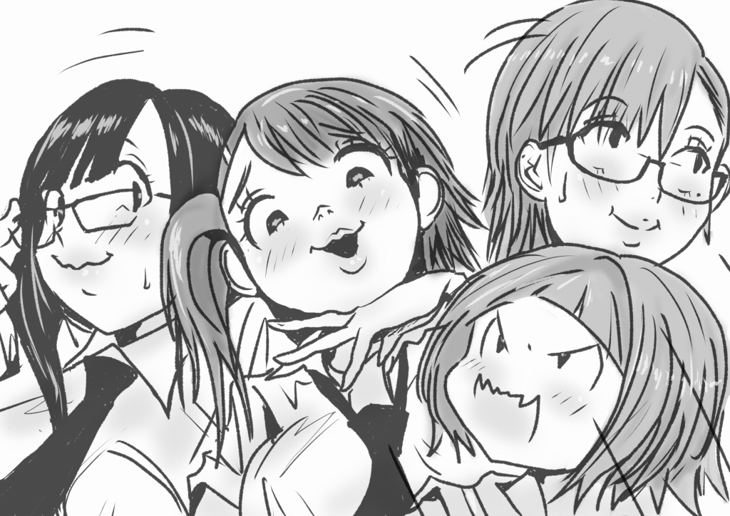 #2025自分が選ぶ今年の4枚 
いろいろあった2025年
慣れない板タブで
何とか描いたこの4枚を選びました

4枚目のゆんキュア
この時は続ける気はなく
完全にネタだったのですが
まさかのファンザ同人で販売中💦 