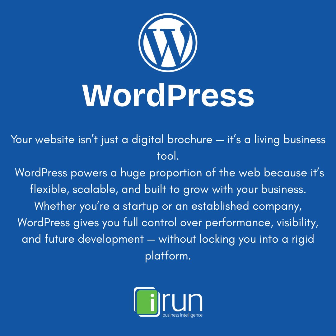 IRUNLtd's tweet photo. WordPress is an important tool to have when you are considering creating a website. At IRUN, we specialise in creating modern WordPress websites to suit your business needs. 🌐 😀

#trending #locabusinesses #wordpress #webdevelopers #webdesign #websites https://t.co/hx06PfGHqE