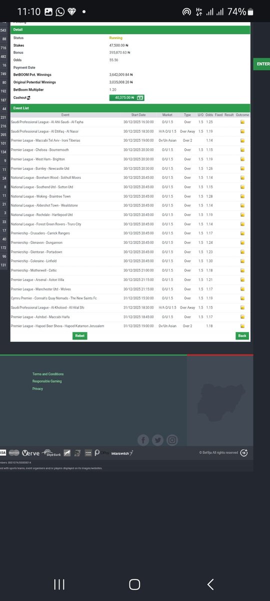 Well Analyzed Over 1.5 FT Goals 🔥
Mid Week Favourites 1-UP Bankers🔥

GRAND AUDIT INCOMING 🍻

📌  3️⃣5️⃣+ Odds || 5️⃣5️⃣+ Odds 

Codes 👇  #Bet9jaCode

3VHJGBB || 3VHPMX7 

Bookie  <a href="/Bet9jaOfficial/">Bet9ja: The home of #betBOOM! 💣</a> 

Not on ?

Register &amp;  Play 👇

rb.gy/dyiph

RT ✅️