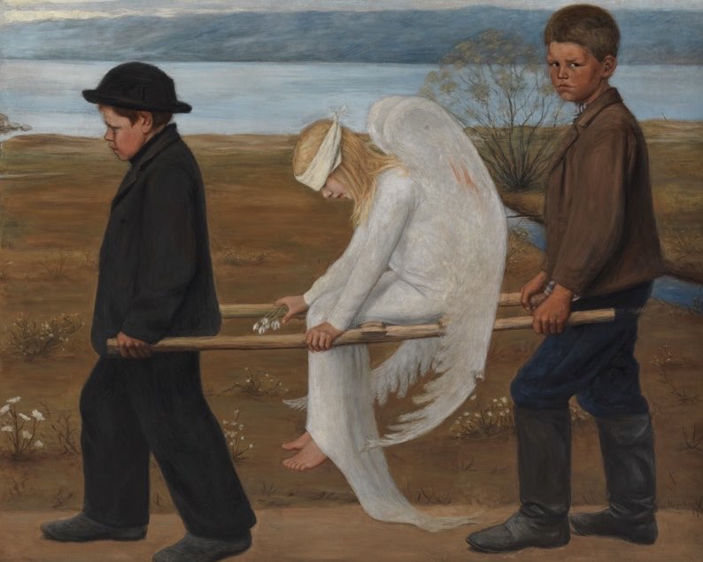 PepaMonteroM's tweet photo. Breve recuento de 2025 en mi blog #Cúmulosylimbos con el Top 5 de artículos del año mas leídos: #JaneAusten lidera el ranking y ‘El ángel herido’, cuadro enigmático del finlandés #Simberg, se cuela otro año más entre los preferidos https://t.co/mPkkBxvtMv https://t.co/4CeUkVvUhz
