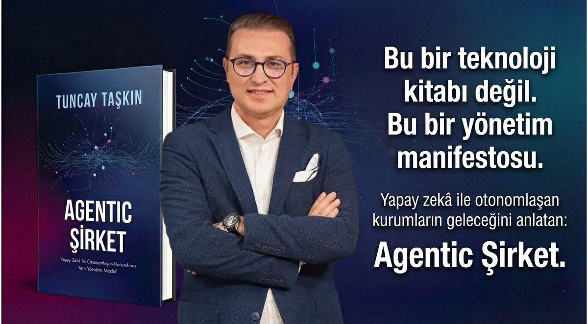 TuncayTaskin's tweet image. Bu bir teknoloji kitabı değil.
Bu, insan + yapay zekâ ile yeniden tanımlanan yönetimin manifestosu.
Agentic Şirket, geleceği anlatmıyor; nasıl yönetileceğini tarif ediyor.kitapyurdu.com/kitap/agentic-…