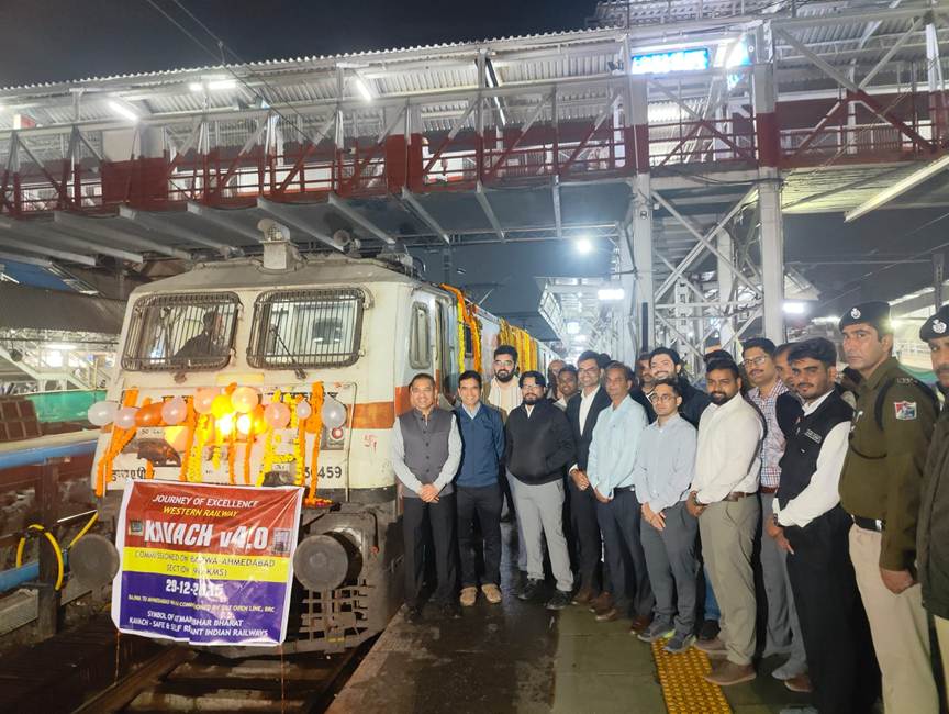 India takes another big step in railway safety.

Kavach 4.0 has been commissioned on the Vadodara–Ahmedabad section in Gujarat.

96 km covered, 17 stations protected, and over 2,200 route km now under Kavach nationwide.

Made in India safety, working silently in the background.