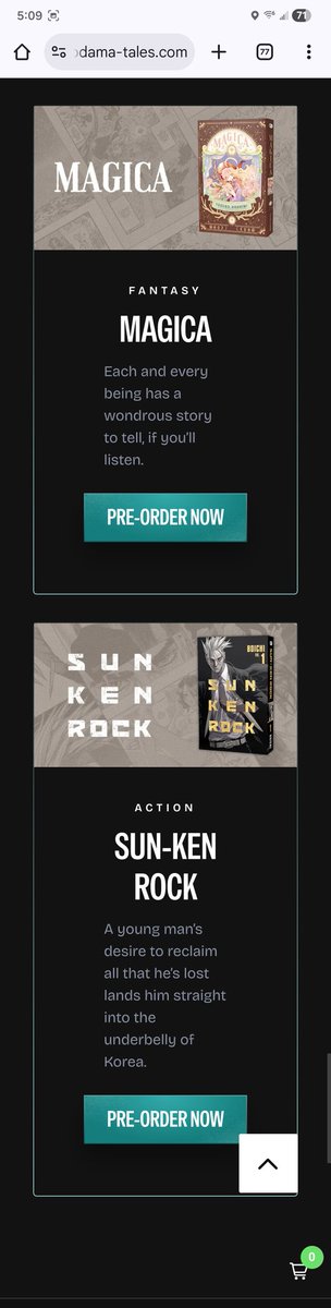 <a href="/KodamaTales/">Kodama</a> started with a bang by bringing a classic that many thought will never get a print edition >< I am so freaking excited for Sun Ken Rock!!! They are doing such a great job with Baki!