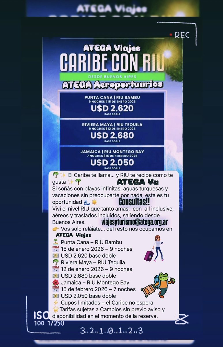 _ATEGA_'s tweet image. ‼️Viaja con ATEGA‼️ 
‼️Consulta Tarifas‼️ 
‼️ATEGA Viajes y Turismo‼️
‼️Todos los destinos‼️
‼️Tu Viaje es HOY‼️ 
‼️ATEGA Va‼️

✈️🚌🚲🏍️🚙⛴️🚁⏳💵 🏨😁🧳🏄🏿‍♂️⛷️🏖️🏔️

‼️Sabemos de Aeropuertos‼️
‼️Sabemos de Viajes‼️

👉viajesyturismo@atega.org.ar

#AtegaViajes #AtegaVa #ModoAtega…