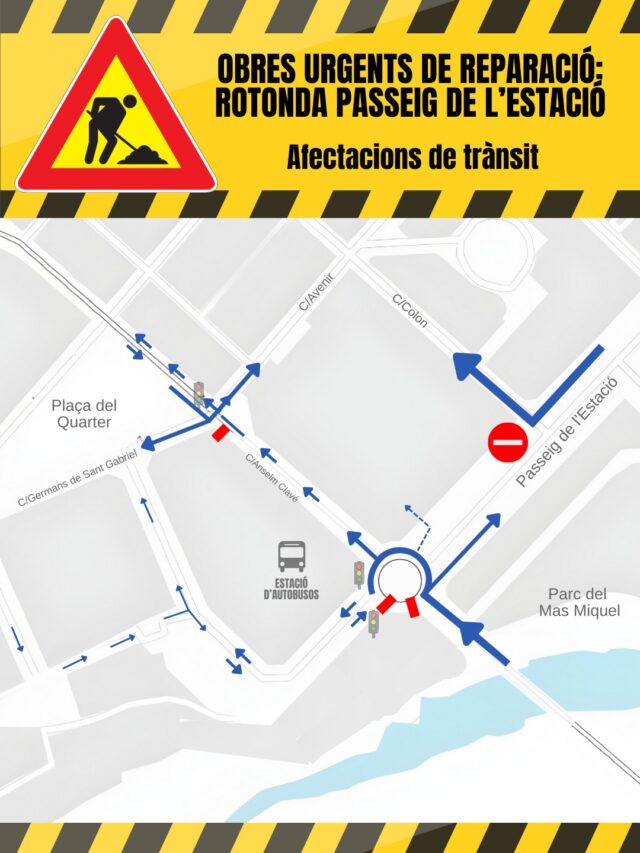 rcvalls's tweet image. Obres urgents de reparació de la rotonda del passeig de l’Estació
valls.radiociutat.com/2025/12/30/obr…