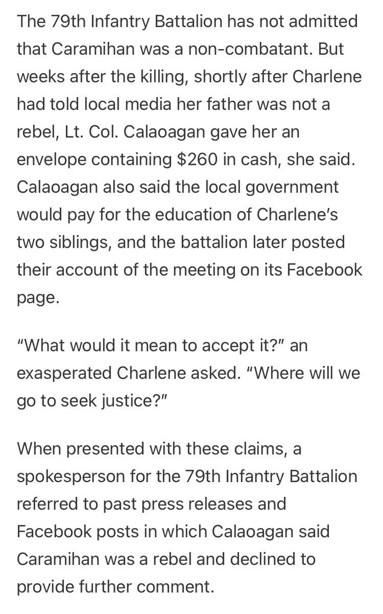 hunting communists with shiny new black hawks by…strafing indigenous communities on mindoro, dropping white phosphorus near elementary schools causing children to scream &amp; hide, &amp; killing farmers tagged as NPA before bribing their families w/around P15,000 to keep quiet. got it.