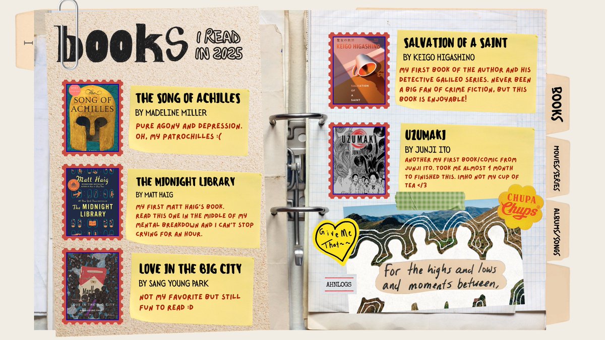 ahnlogs's tweet image. 📓⟣ es! 2025 media wrapped.