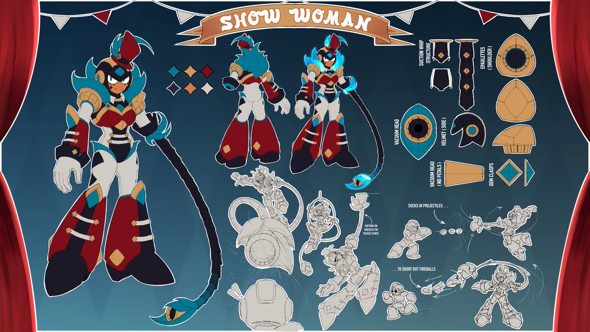 Sun_Citadel's tweet photo. Robot Master Design | Show Woman !

Using a whip with suction capabilities, she can gather up projectiles and fire them back.

#DesignARobotMaster #ロックマンDO #ボスデザインコンテスト https://t.co/PnQ06vxFMO