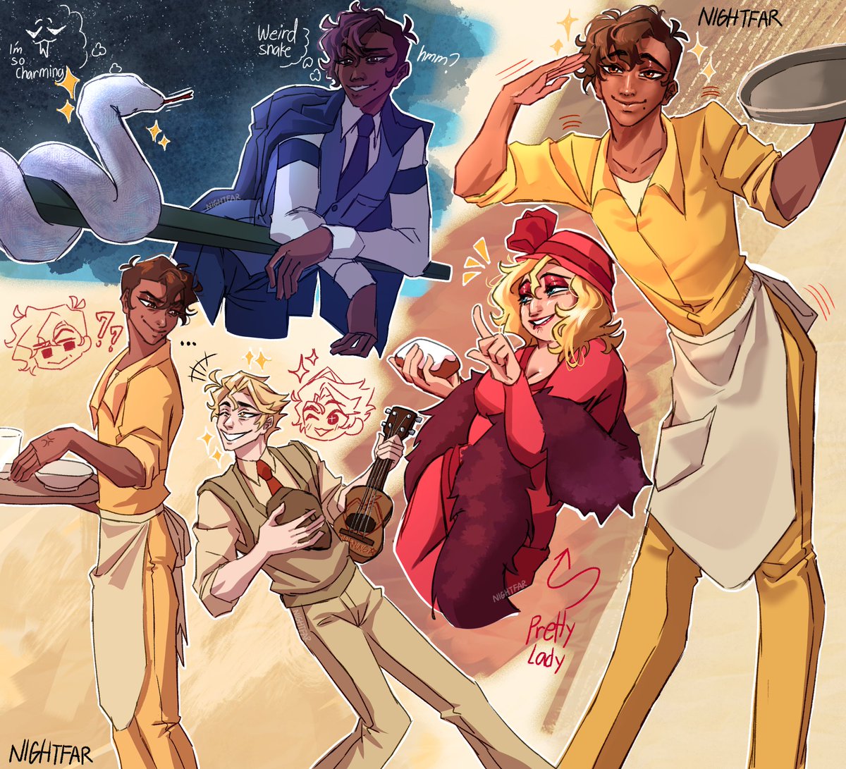 #radioapple #appleradio #Alastor #LuciferMorningstar #Mimzy 
Princess and the frog(snake) AU