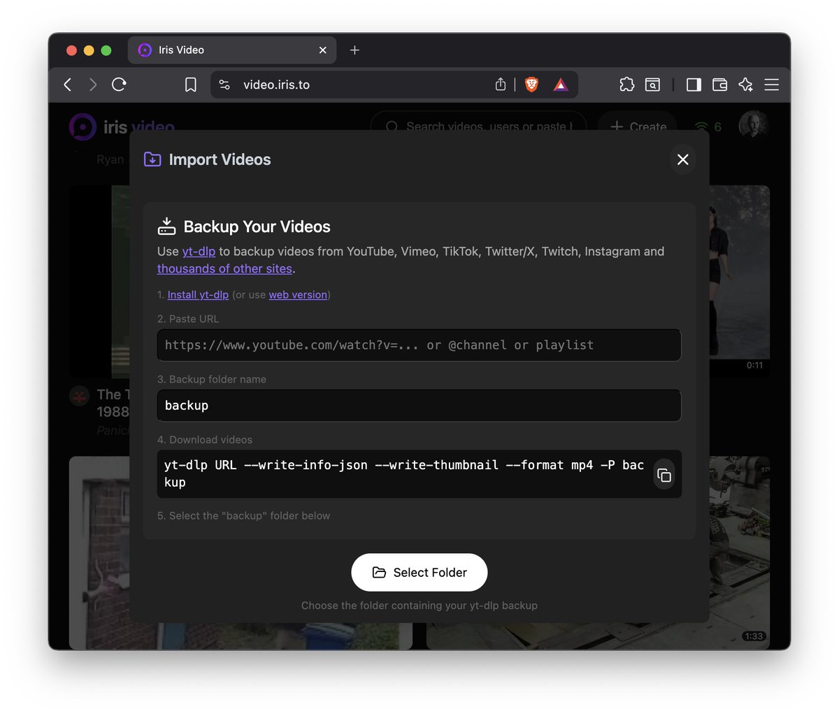 If you don't like YouTube or YouTube doesn't like you, backup your channel to video.iris.to . It's permissionless tech: uses public keys (nostr) for identity, and data is stored in a content addressed filesystem, where your data lives on multiple servers and webrtc peer