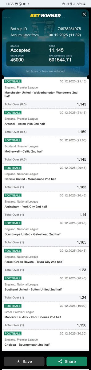 At least a Team to Score 2 Goals 🔥
Second Half Over 0.5 Goal Banker 🔥

Let's Play Again 🍻

📌  1️⃣0️⃣+ Odds ||  2️⃣2️⃣+ Odds 

Codes 👉  RYAQ6  ||  Z4VP6 

Bookie 👉 <a href="/BetwinnerNg/">BetwinnerNG</a>

Not on?

Register 👇

bwredir.com/2gKE?p=%2Fregi…

Use Promo Code 👉 WOOZZAA

RT✅