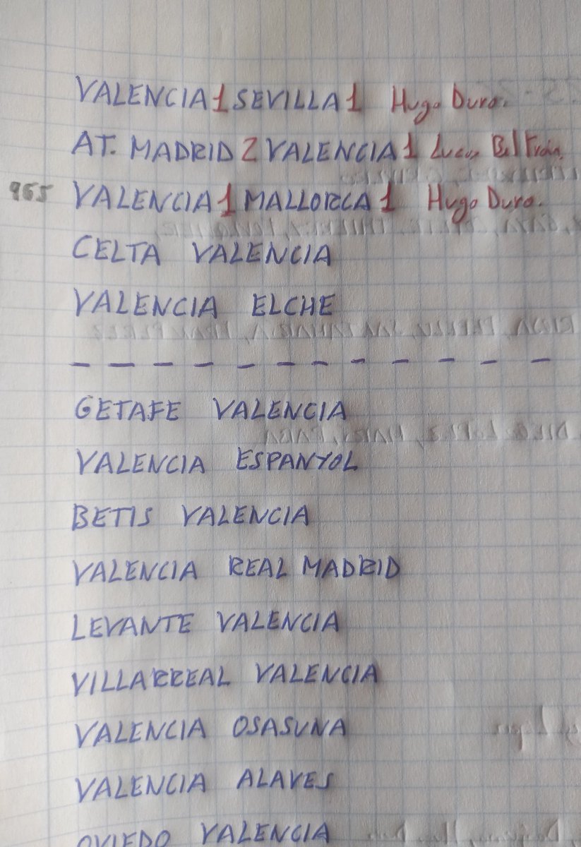 No existía la inmediatez de internet para la obtención de datos, así que decidí apuntar los resultados del Valencia en una libreta. Aún continúo haciéndolo. Han pasado 965 partidos que dan para muchas historias alrededor del Valencia que podéis leer en 👉🏼 amzn.eu/d/0INmoVA