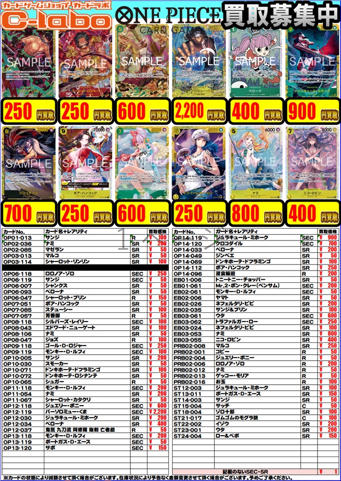 ワンピース デッキパーツ 買取情報】 ワンピース担当です！ デッキ