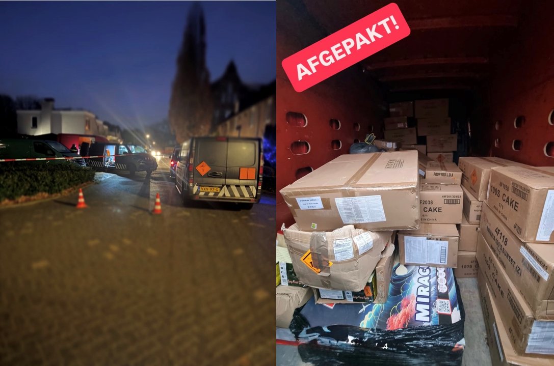 Grote vuurwerkaantreffen in bestelbus in Sint-Michielsgestel
