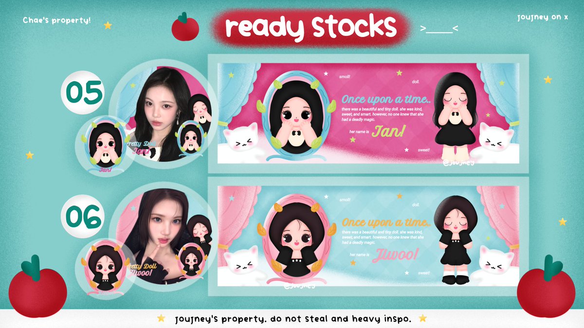 joujney's tweet image. 👀🐱 help rt pls? thanks 🐈✨

ALOHAAA!! ;33 chae punya 8 layout chibi ready stock! ada carmen 2, ningning, wony, ian 2, jiwoo, dan minju! 

💵 25k (free retext)
bisa langsung dm chae untuk jajan &amp;gt;&amp;lt; #zonauang