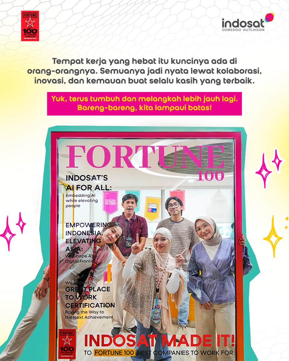 indosat's tweet photo. Mau tahu gimana serunya kerja di Indosat? Intip langsung testimoni dari teman-teman HIRO di bawah ini ya!

#StrivingBeyond #EmpoweringIndonesia #IndosatOoredooHutchison #IOH https://t.co/iNYsZkSOIE