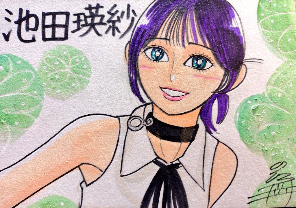 ドン！ 今日描いた乃木坂ちゃんで〜す(*^^*) 🤍てれぱん💚 #似顔絵