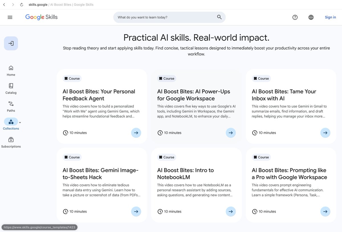 Google just made a $2,000 AI education free (and most people will still choose to stay illiterate).

They quietly launched Google Skills, a hub with 3,000 technical modules that replaces "prompting" fluff with actual DeepMind research workflows. You can now access the exact