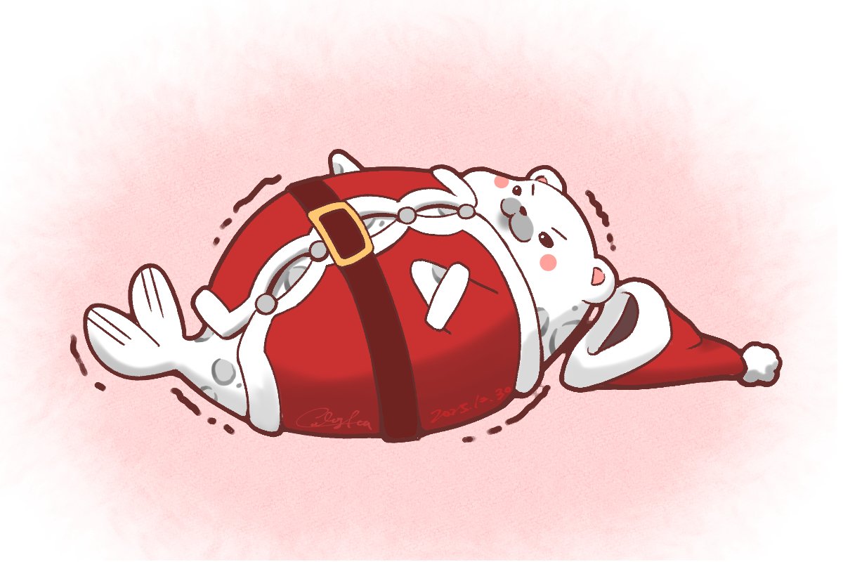 起不了身的聖誕豹
#no萬here
雖然聖誕節已經是好幾天以前的事了
但我還是想畫豹主播的小肥肚