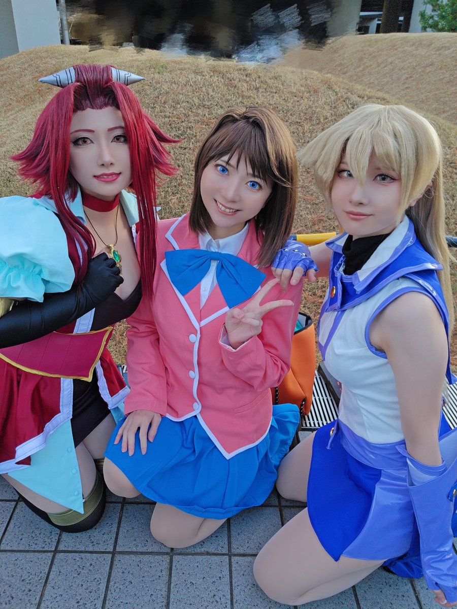 あねさま ページ 遊戯王歴代ヒロインあわせでした🩷💙❤️ #C107_cos #C107コスプレ